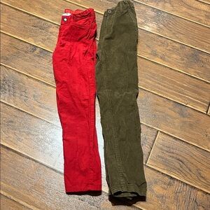 Red and Brown Corduroy Pants - Slim Large 10/12 & 10 
Slim Fit